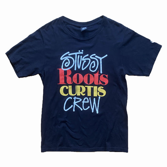 Stussy x Curtis Mayfield "Roots Curtis Crew" T-Shirt in Black