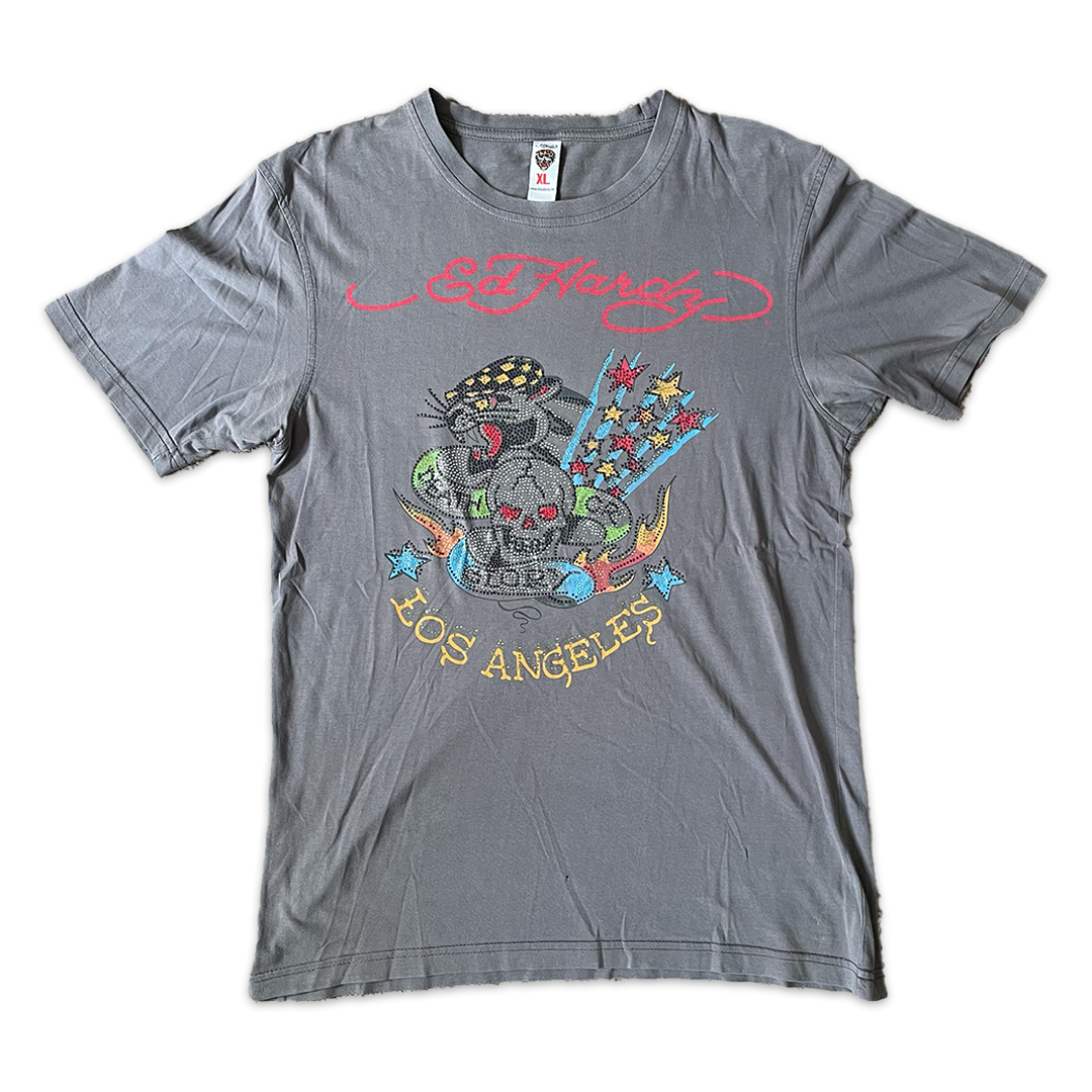 Ed Hardy 'Death or Glory' Graphic T-Shirt