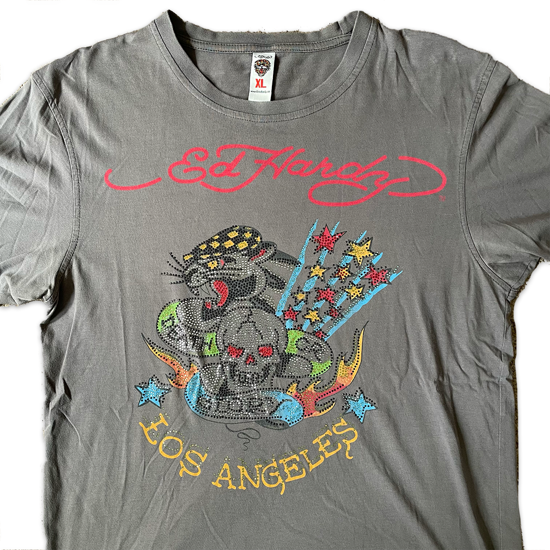 Ed Hardy 'Death or Glory' Graphic T-Shirt